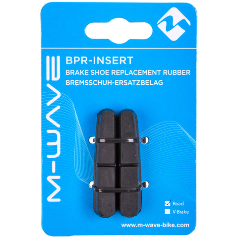 M-WAVE BPR-INSERT-VC BRAKE SHOE REPLACEMENT RUBBER ROAD